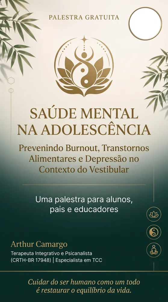 Folder Informativo - Palestras Voluntárias para Escolas com Arthur Camargo